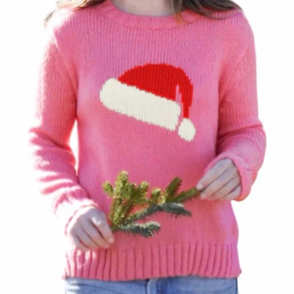 Wooden Ships Pink Festive Sweater